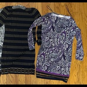 Black and Purple Patterned Dresses